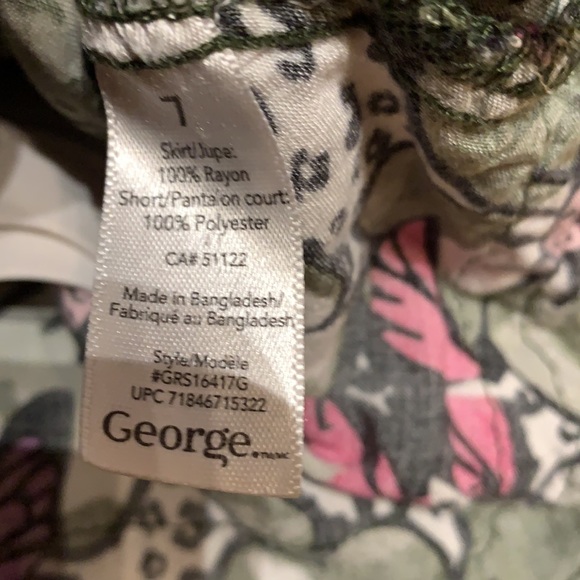 💜 5 for $25 💜George floral butterfly skort girls 7 - Picture 5 of 6